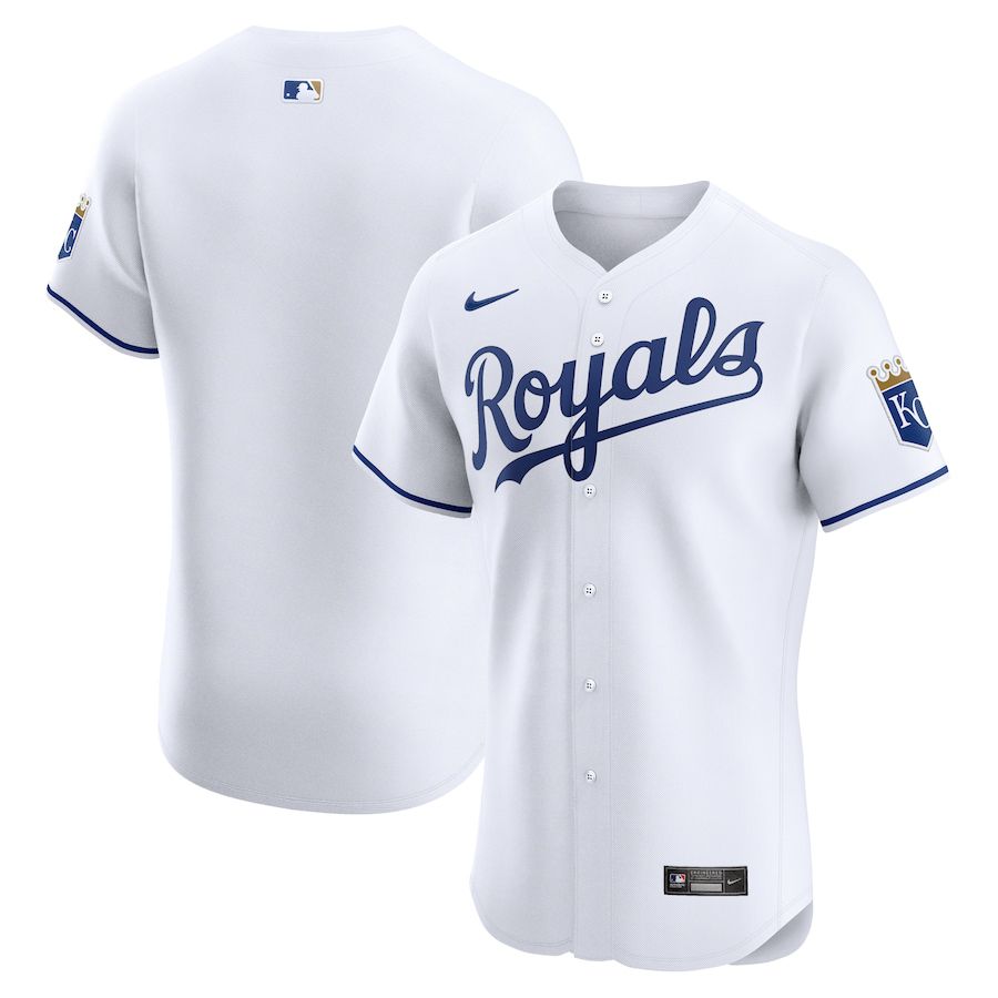 Men Kansas City Royals Nike White Home Elite MLB Jersey